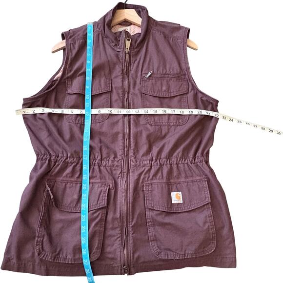 Carhartt Women’s Utility Canvas Vest Plum Purple Size XL (16/18) - Picture 6 of 9